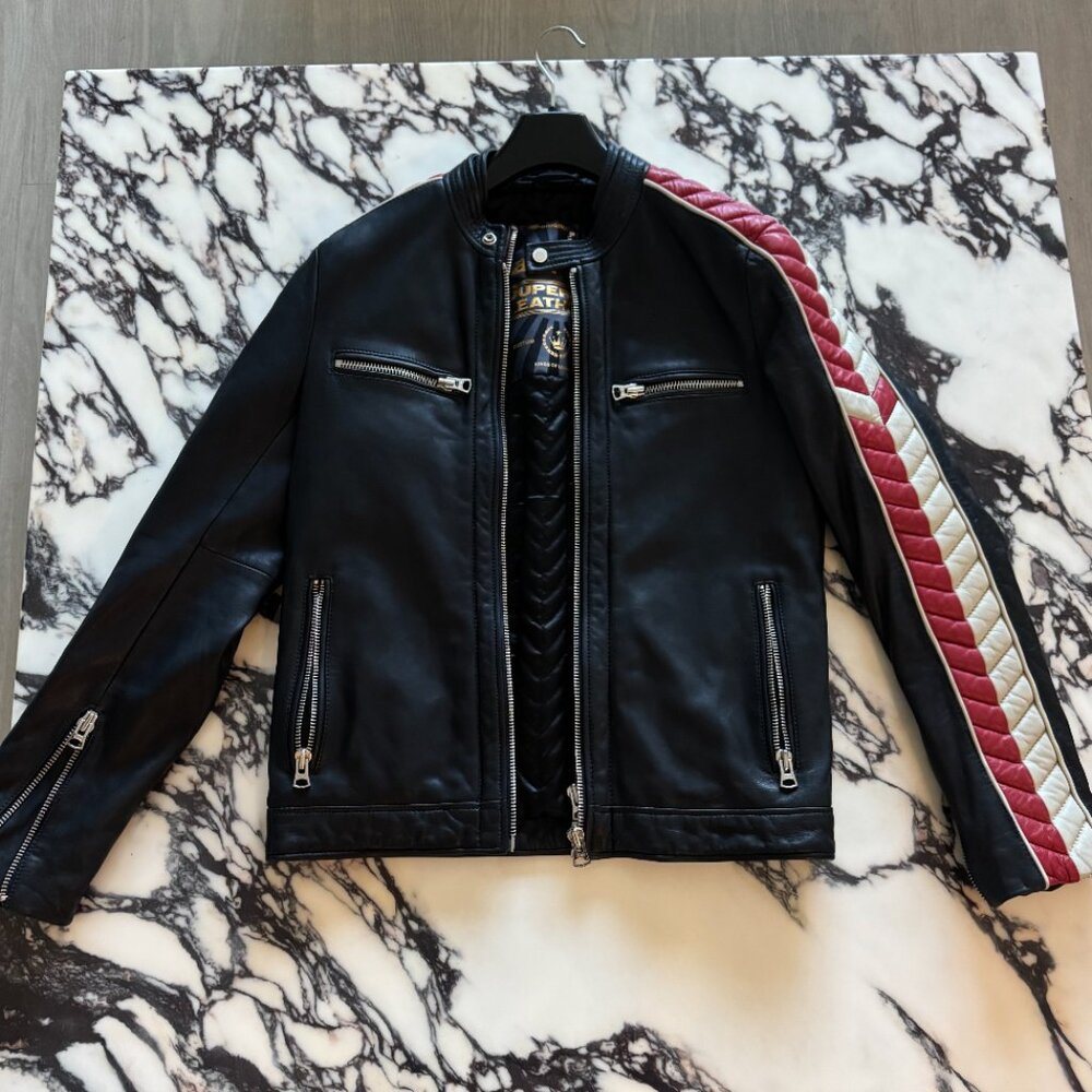 JACK1T Men's Leather Jacket. Size M.